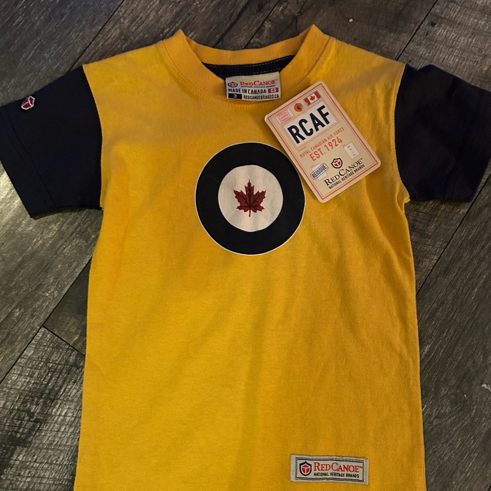 Royal Canadian Air Force colour block t shirt kids tee